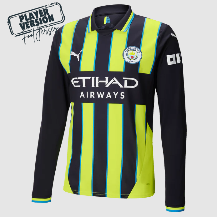 Manchester City Player 2024/25 Away Jersey Long Sleeve
