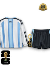 Kids Kit Argentina World Cup 2026 Jersey - Long Sleeve
