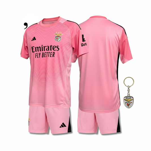 Benfica 2025/26 Goalkeeper Pink Kids Kit