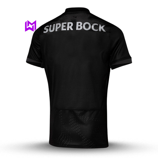 Sporting 2025/26 Away Kids Kit - Black