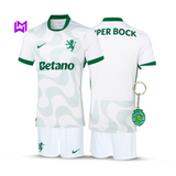 Sporting 2025/26 Away Kids Kit - White
