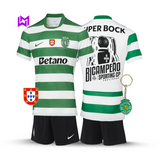 Sporting 2025/26 Home Kids Kit - Back-to-Back Champions