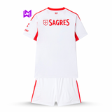 Benfica 2025/26 Away Kids Kit - White