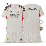 Benfica 2025/26 Away Kids Kit - Beige