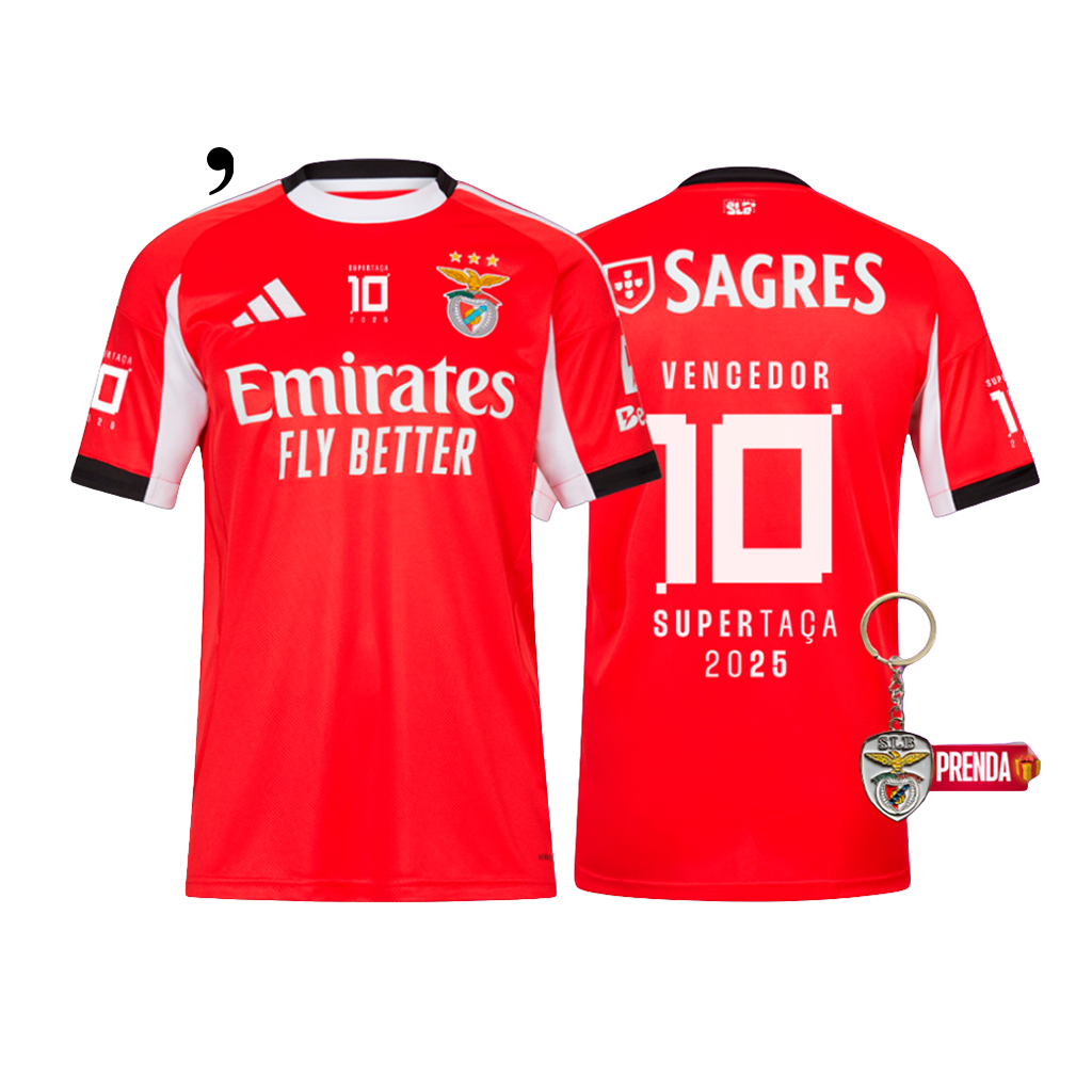 Benfica 2025 Home Jersey - Super Cup Winners