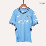 Manchester City 2024/25 Home Kids Kit Jersey - White Blue