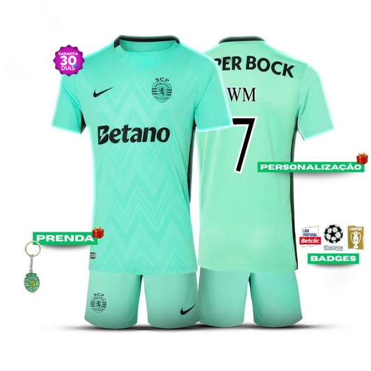 Sporting 2025/26 Third Kids Kit - Green