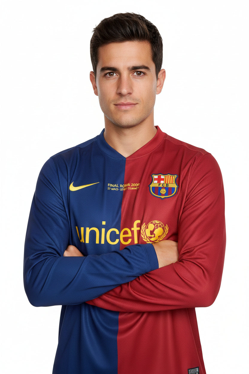 Barcelona Retro UEFA Champions League 2008/09 Home Jersey - Long Sleeve