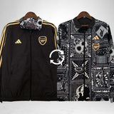 Arsenal 2023/24 Windbreaker Reversible Black and Black