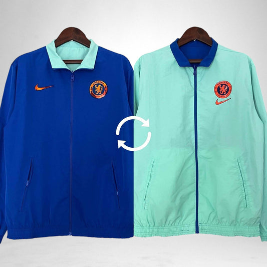 Chelsea 2023/24 Windbreaker Reversible Blue and Green