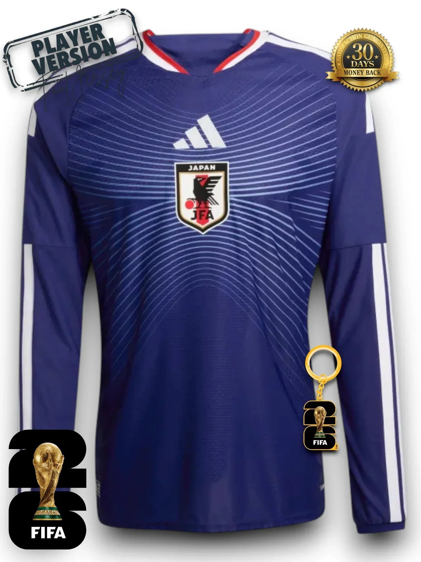 Camiseta de Japón Mundial 2026 - Versión Jugador - Manga Larga