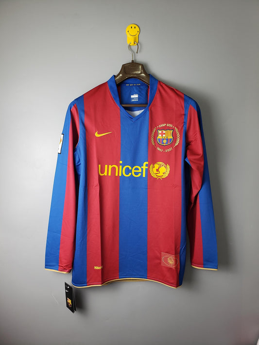 Barcelona 2007/08 Home Retro Jersey - Long Sleeve