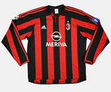 AC Milan 2003/04 Home Jersey - Long Sleeve Retro Version
