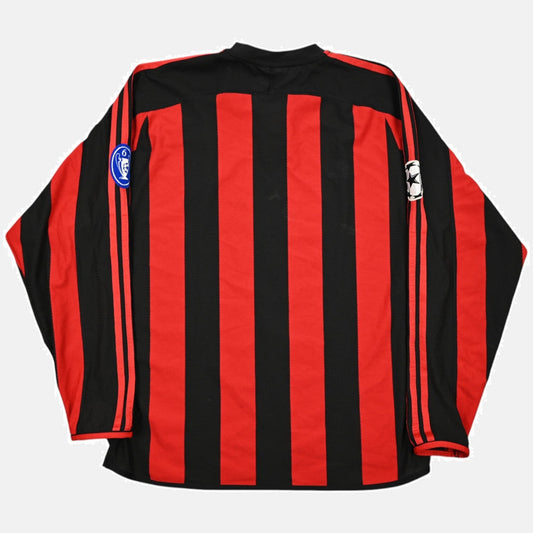 AC Milan 2003/04 Home Jersey - Long Sleeve Retro Version