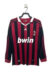 AC Milan 2009/10 Home Jersey - Long Sleeve Retro Version