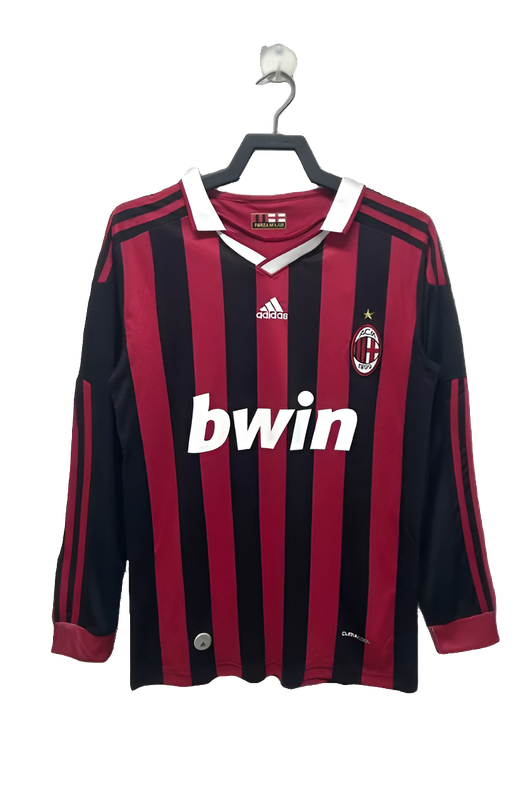 AC Milan 2009/10 Home Jersey - Long Sleeve Retro Version