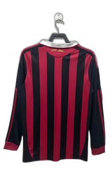 AC Milan 2009/10 Home Jersey - Long Sleeve Retro Version