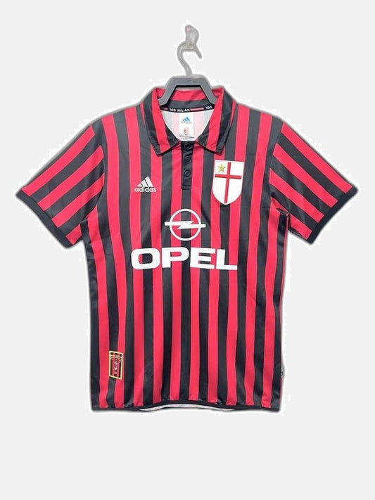 AC Milan 1999/00 Home Jersey - Retro Version