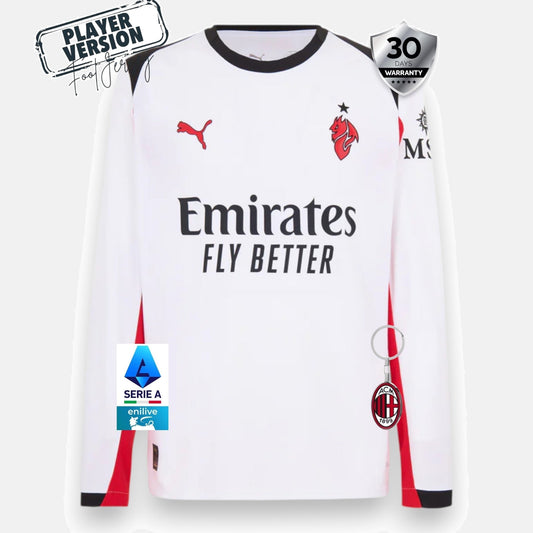 AC Milan 2025/26 Away Jersey - Player Version - Long Sleeve