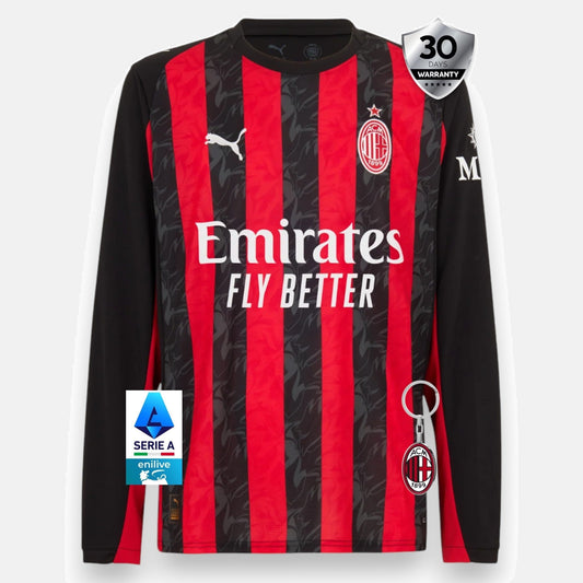 AC Milan 2025/26 Home Jersey - Long Sleeve