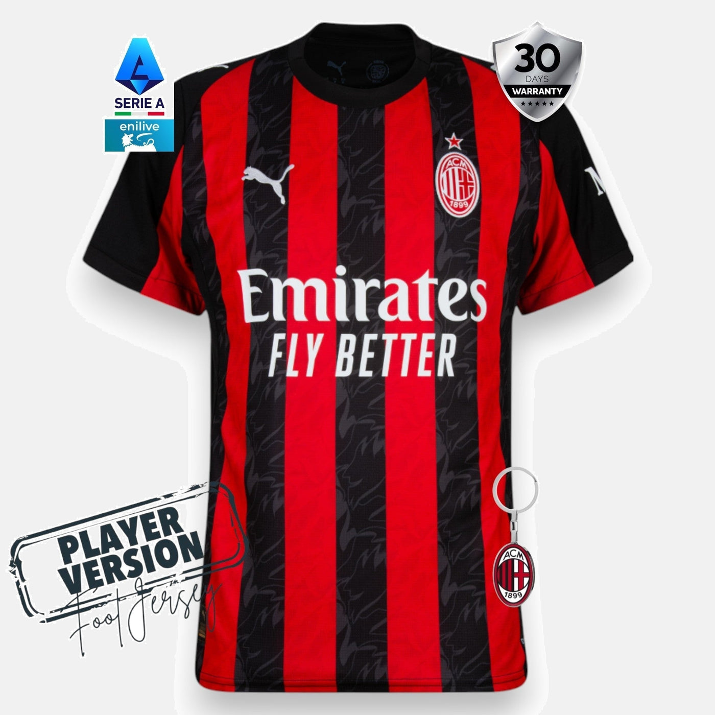 AC Milan 2025/26 Home Jersey - Player Version
