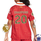 Liverpool 2024/25 Home Jersey - CHAMPIONS 20 & Gold Trophy