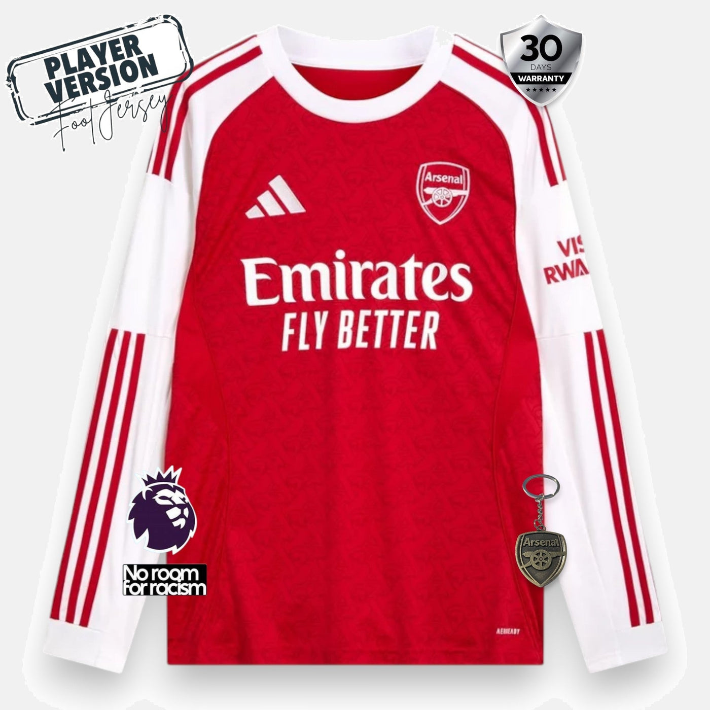 Arsenal Player 2025/26 Home Jersey Long Sleeve