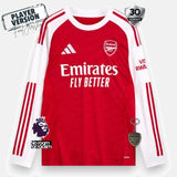 Arsenal Player 2025/26 Home Jersey Long Sleeve