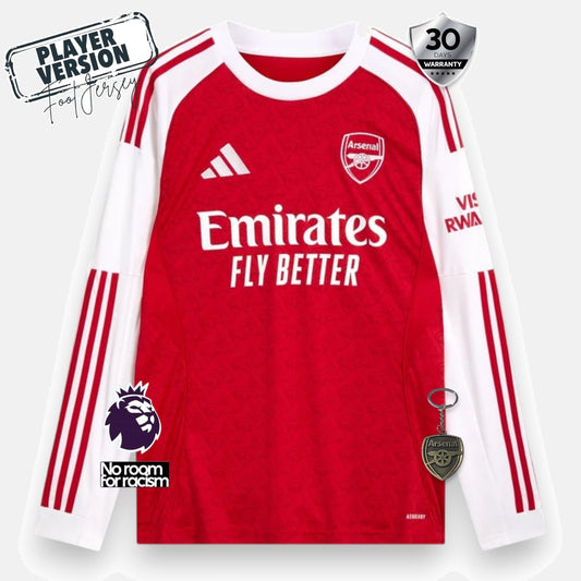 Arsenal Player 2025/26 Home Jersey Long Sleeve