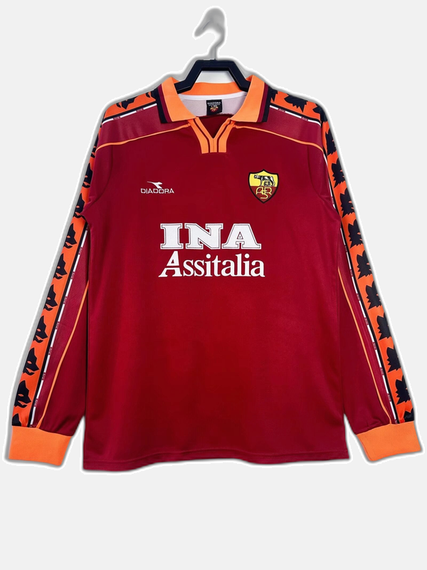AS Roma 1998/99 Home Jersey - Long Sleeve Retro Version