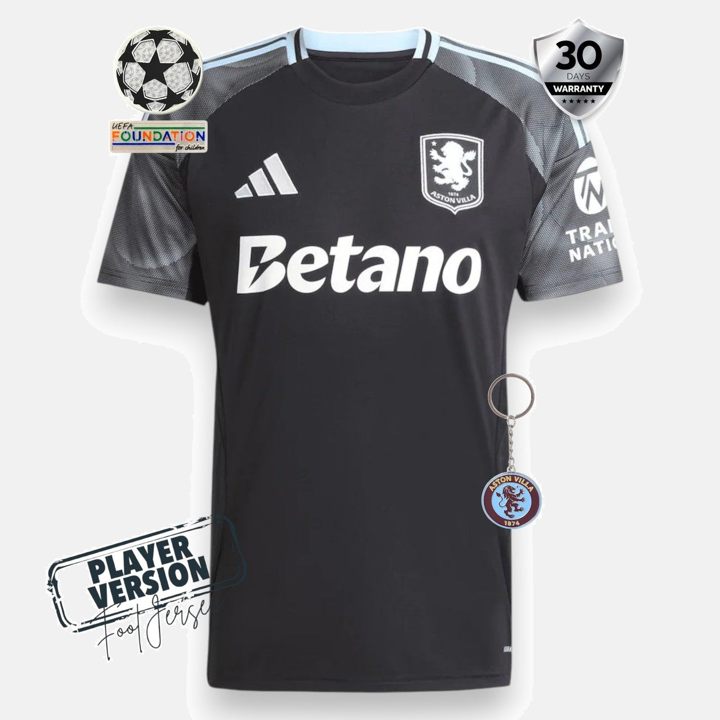 Aston Villa 2025/26 Away Jersey - Player Version