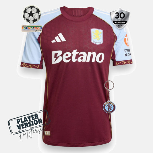 Aston Villa 2025/26 Home Jersey - Player Version