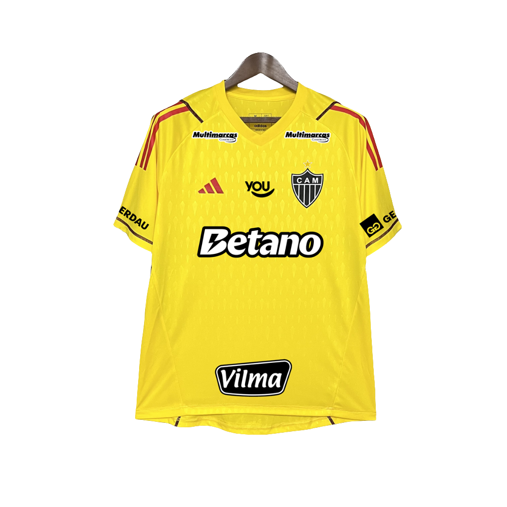 Atlético Mineiro 2024/25 Goalkeeper Jersey - Yellow - Fan Version - All Sponsors