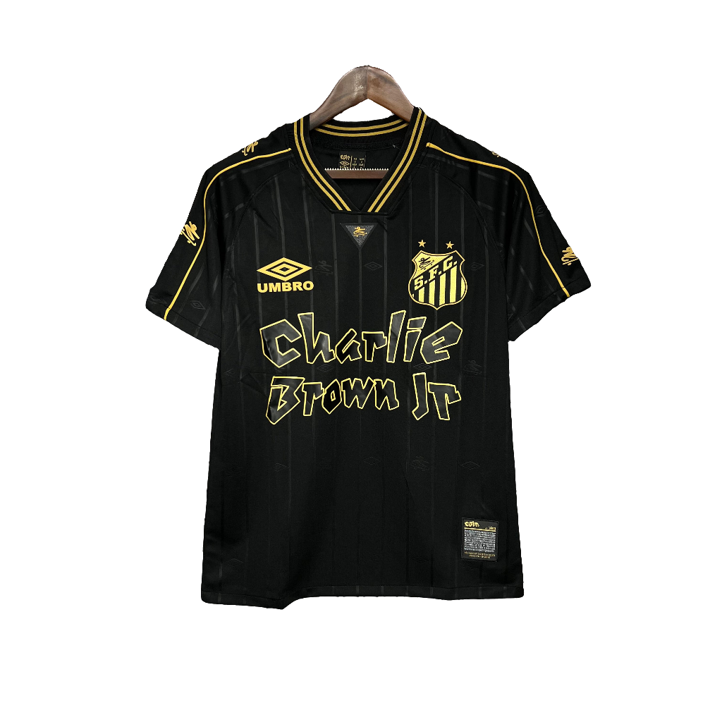 Santos 2024/25 Charlie Brown JR Jersey - Black - Fan Version