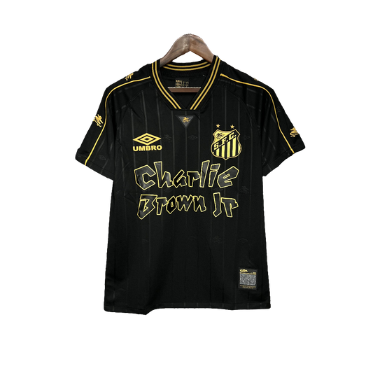 Santos 2024/25 Charlie Brown JR Jersey - Black - Fan Version