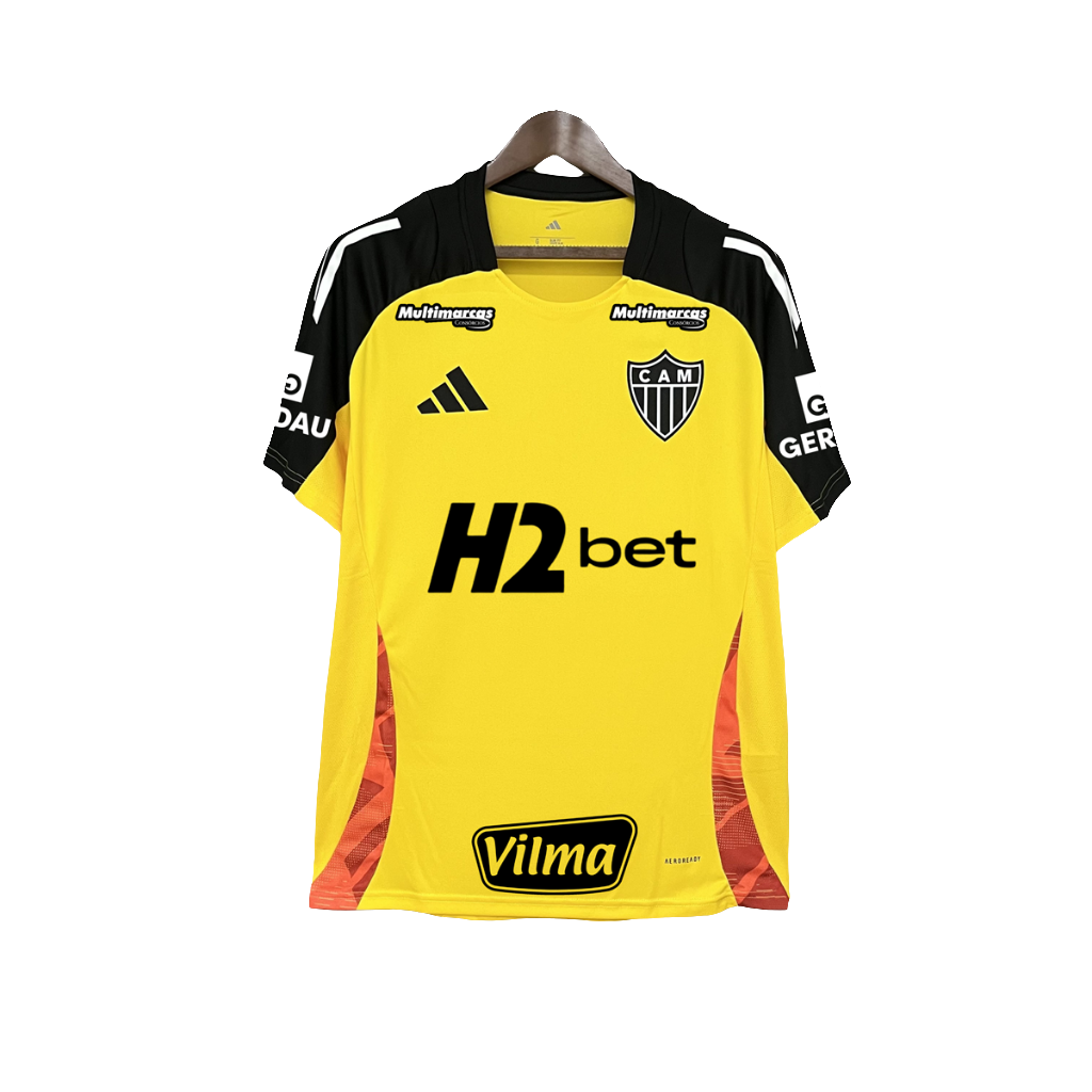 Atlético Mineiro 2025/26 Yellow Training Jersey - Fan Version - All Sponsors