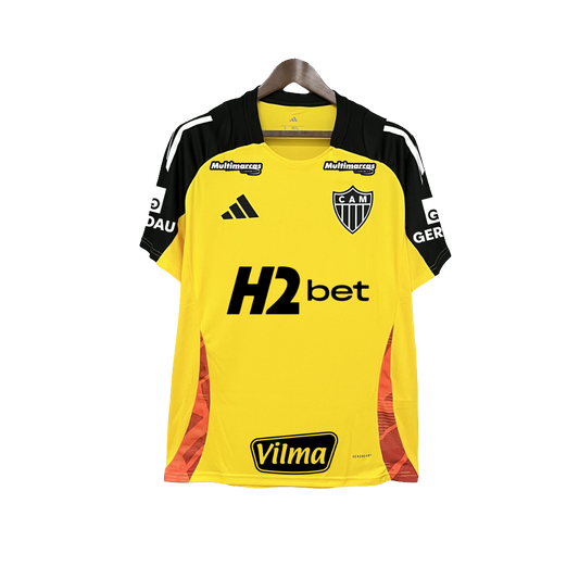 Atlético Mineiro 2025/26 Yellow Training Jersey - Fan Version - All Sponsors