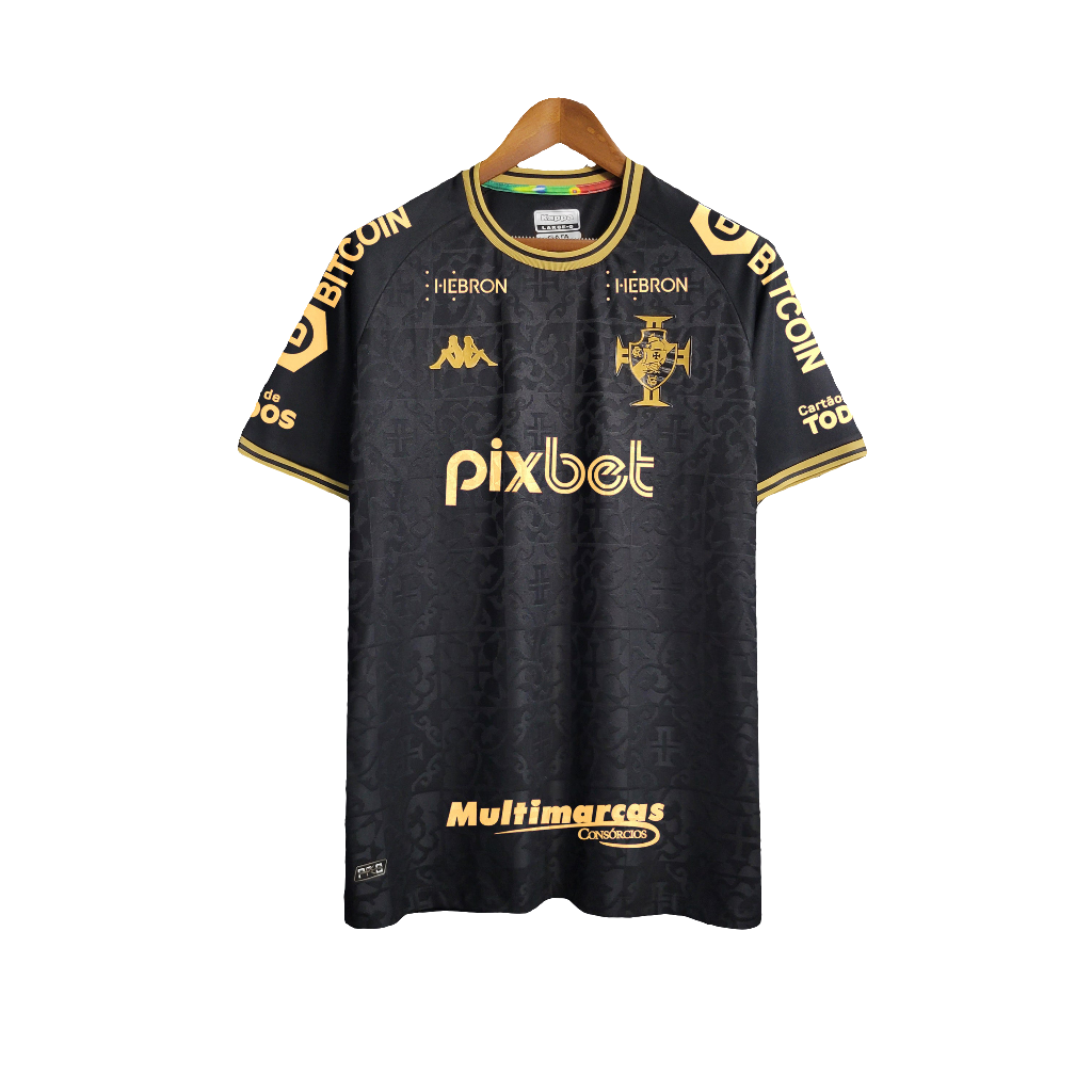 Vasco 2022/23 Goalkeeper Jersey - Black - Fan Version - All Sponsors