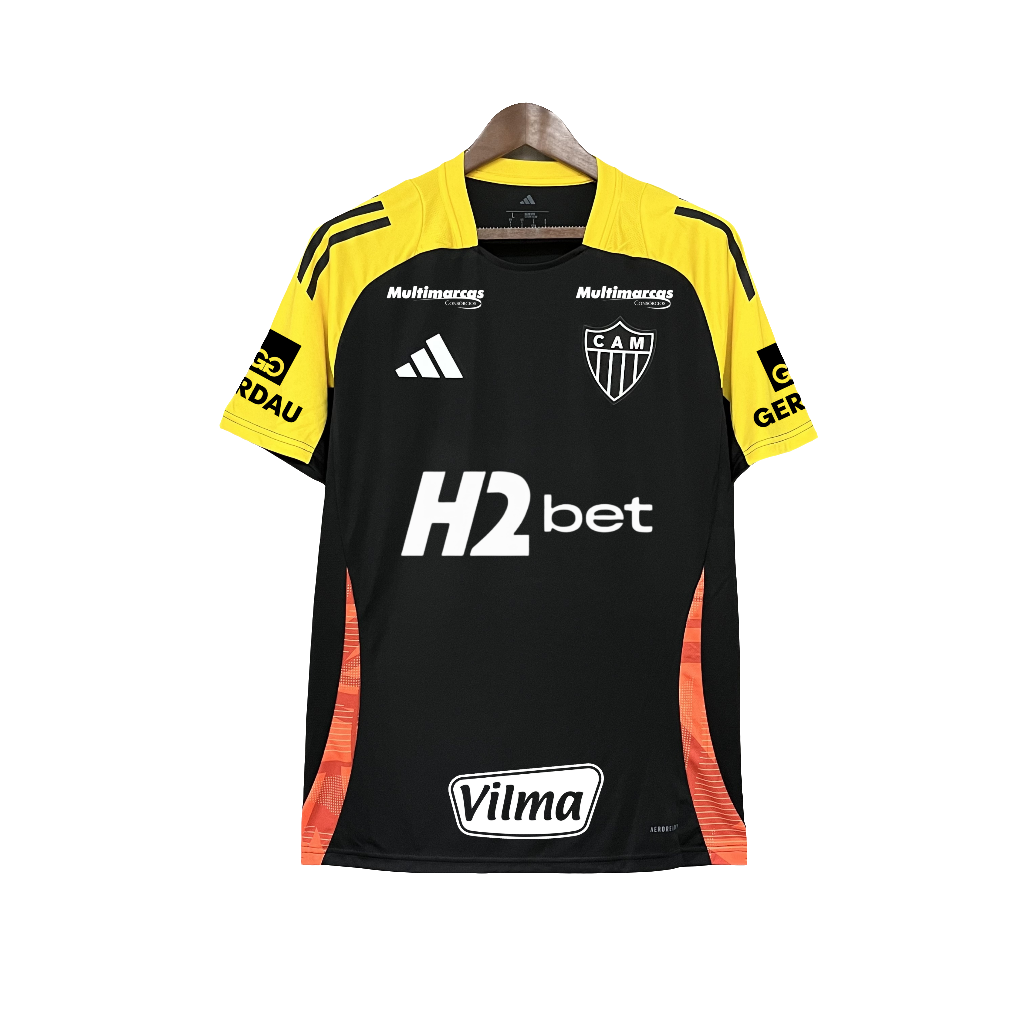 Atlético Mineiro 2025/26 Training Jersey - All Sponsors - Black - Fan Version
