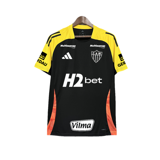 Atlético Mineiro 2025/26 Training Jersey - All Sponsors - Black - Fan Version