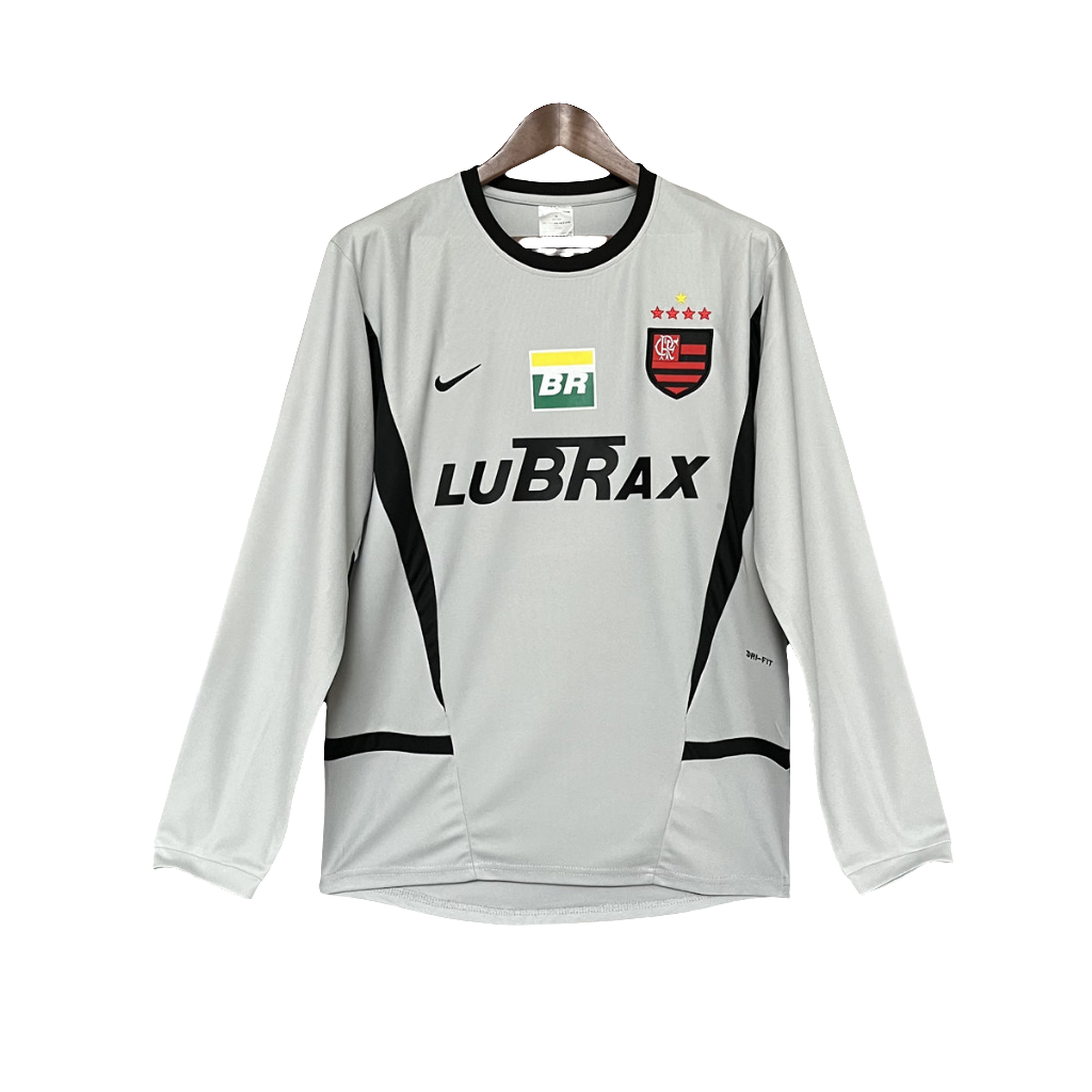 Flamengo 2002/03 Goalkeeper Jersey - Grey - Long Sleeve Retro Version