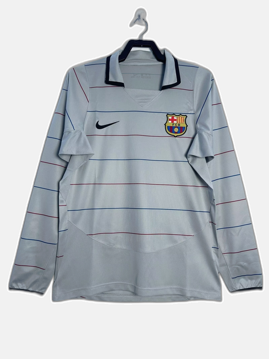 Barcelona 2003/04 Away Jersey - Long Sleeve Retro Version