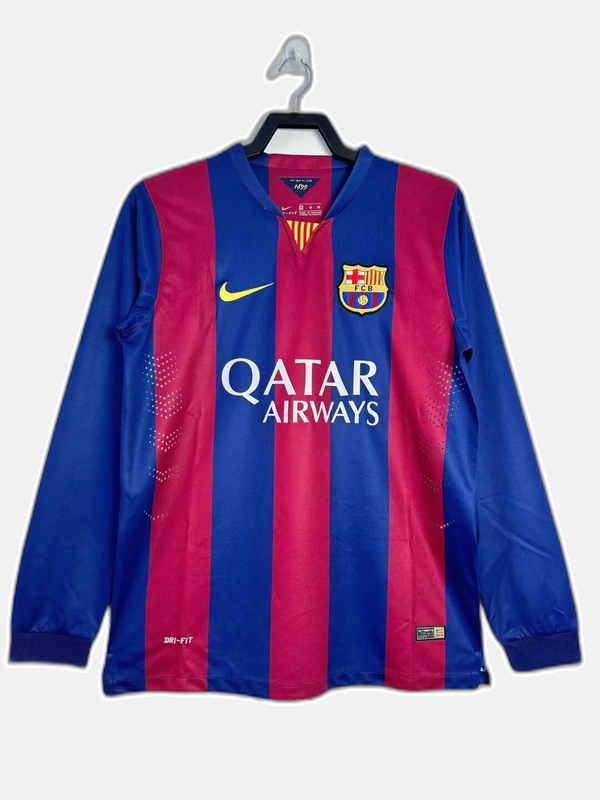 Barcelona 2014/15 Home Jersey - Long Sleeve - Retro Version