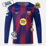 Barcelona 2025/26 Home Jersey - Player Version - Long Sleeve