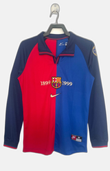 Barcelona 1998/99 Home Jersey - Long Sleeve Retro Version