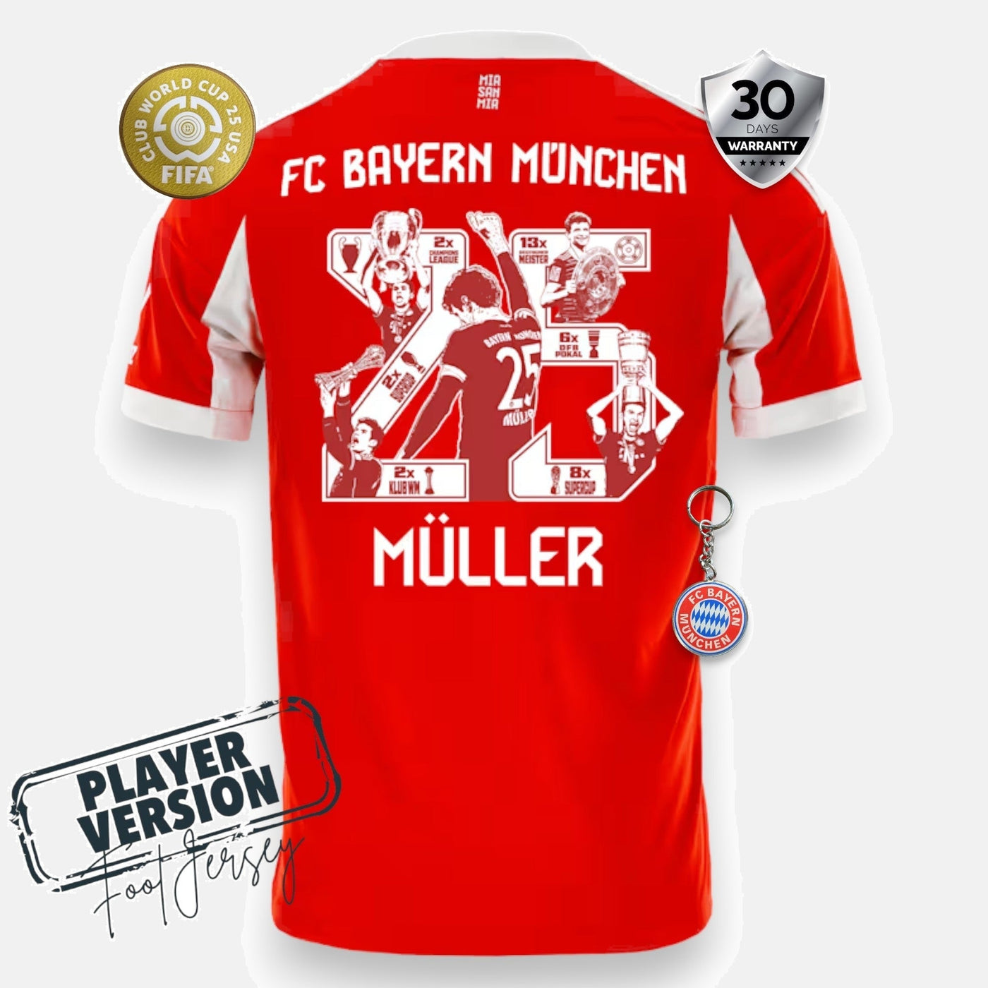 Bayern Munich Player 2025/26 Home Jersey - Müller Special Edition