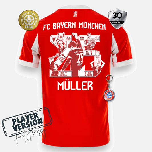 Bayern Munich Player 2025/26 Home Jersey - Müller Special Edition