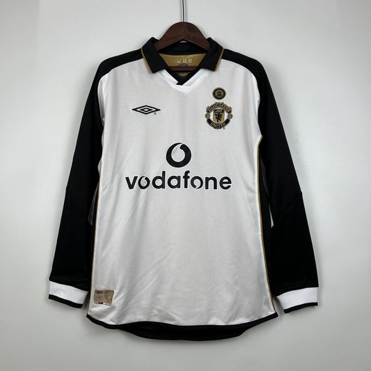 100th Anniversary Manchester United 2001/02 Home Retro Jersey - Long Sleeve