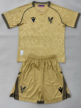 Kids Crystal Palace Away Eagle Gold Kit 2025/26 Jersey