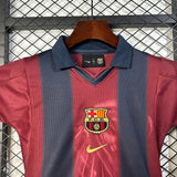 Kids Travis Scott x FC Barcelona Retro Kit 2000/01 Home Skeleton Jersey